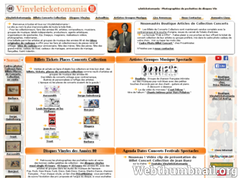 vinyleticketomania.free.fr website preview