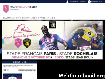 billetterie.stade.fr website preview
