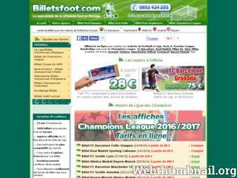billetsfoot.com website preview