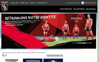 billetterie.usorugby.com website preview