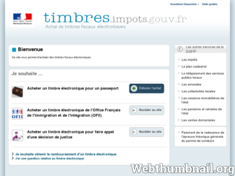 timbres.impots.gouv.fr website preview