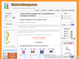 france.timbre-echange.com website preview