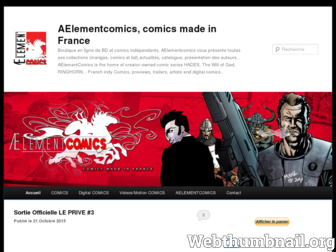 aelementcomics.fr website preview