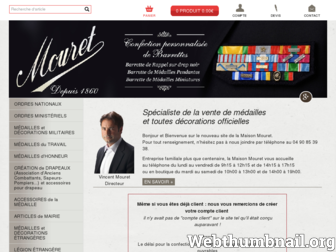 medailles-officielles.com website preview