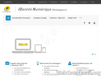 developpeurs.idn.laposte.fr website preview