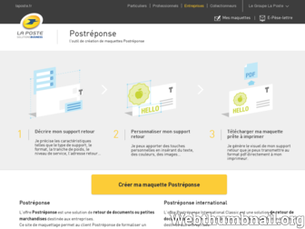 postreponse.laposte.fr website preview