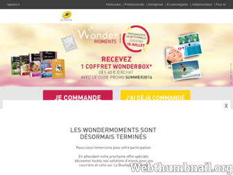wondermoments.laposte.fr website preview