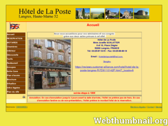 hoteldelaposte.info website preview