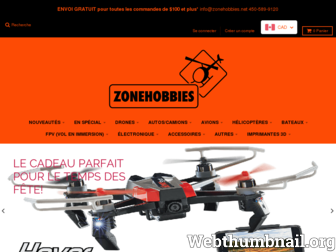 zonehobbies.net website preview