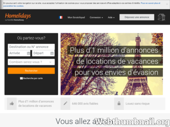 homelidays.fr website preview