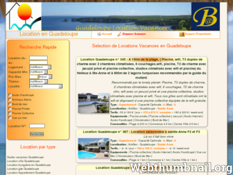 guadeloupe-vacances.fr website preview