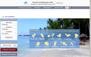 souslestropiques.com website preview