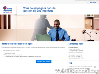 sinistre.europ-assistance.fr website preview