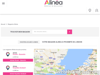 magasins.alinea.fr website preview