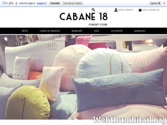 cabane18.com website preview