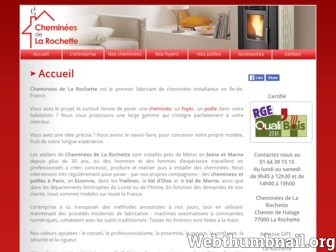 chemineesdelarochette.fr website preview