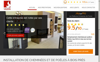 cheminees-vaudin.fr website preview