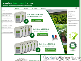 vente-bioethanol.com website preview