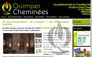 quimpercheminees.fr website preview