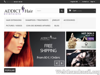 addict-hair.com website preview