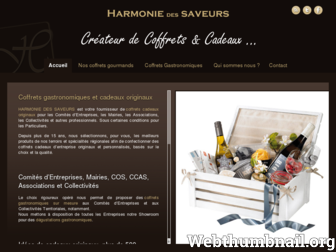 harmoniedessaveurs.fr website preview