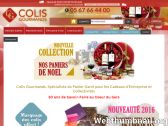 colisgourmands.com website preview