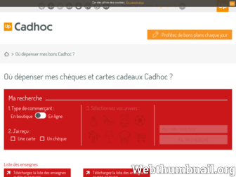 boutiques.cheque-cadhoc.fr website preview