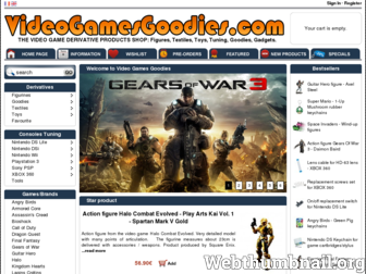 videogamesgoodies.com website preview