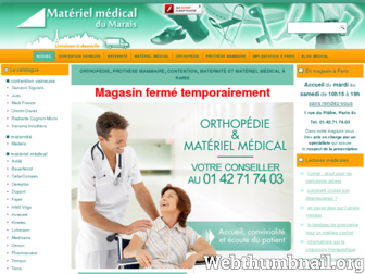 materiel-medical-marais.com website preview
