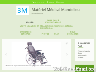 materiel-medical-mandelieu.fr website preview