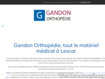 gandon-orthopedie.fr website preview