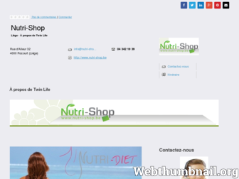 nutrishopliege.be website preview