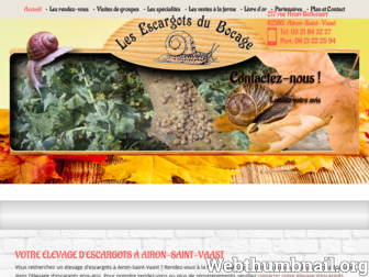 lesescargotsdubocage.com website preview