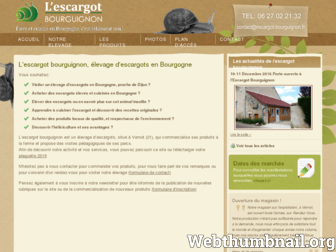 escargot-bourguignon.fr website preview