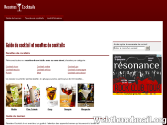 recettes-cocktails.fr website preview