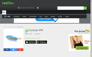 cocktailfm.radio.fr website preview