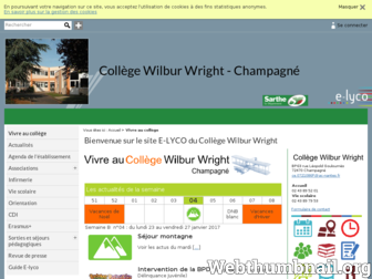 clg.wwright.sarthe.e-lyco.fr website preview
