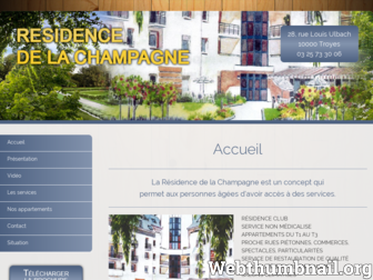 residencedelachampagne.fr website preview