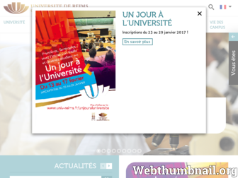 univ-reims.fr website preview