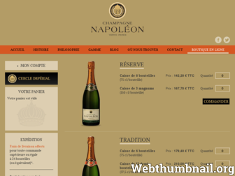 boutique.champagne-napoleon.fr website preview