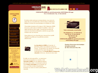 chocolaterie-janin.fr website preview