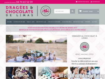 chocolats-dragees-limas.fr website preview