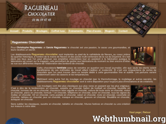 ragueneau-chocolatier.com website preview