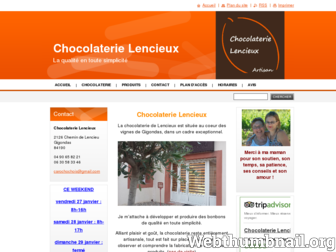chocolaterielencieux.fr website preview