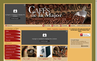 cafesdelamajor.com website preview