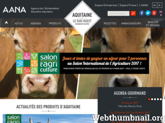 gastronomie.aquitaine.fr website preview