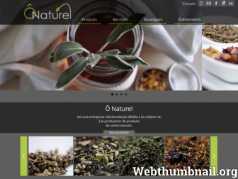 o-naturel.ca website preview