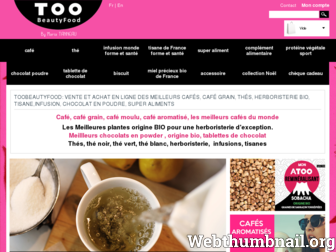 toobeautyfood.com website preview