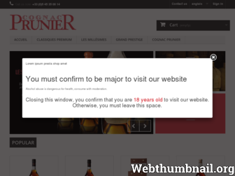 cognacprunier.com website preview