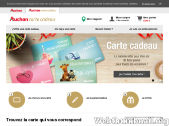 carte-cadeau.auchan.fr website preview